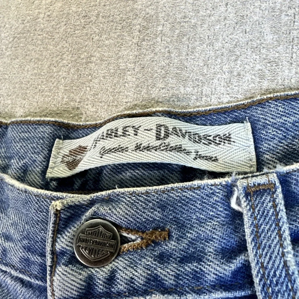 Harley-Davidson Jeans Mens Size 32x30 Relaxed Fit Straight Leg‎ Light Wash Denim